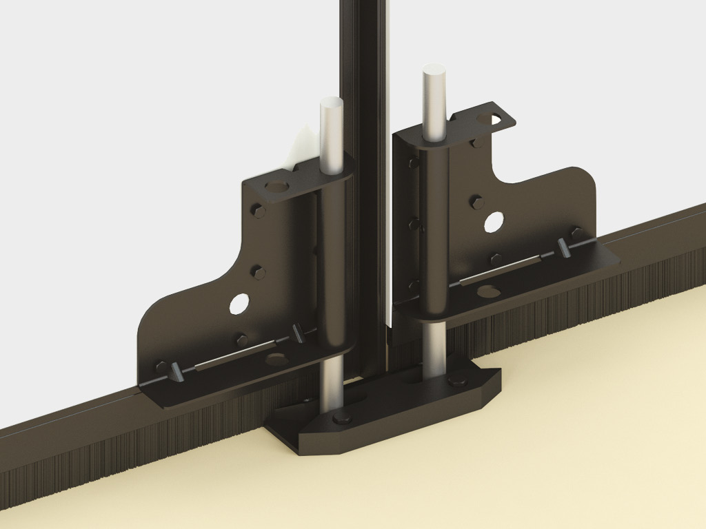 1283ПРОМЫШЛЕННЫЕ ОТКАТНЫЕ ВОРОТА БЕЗ НИЖНЕЙ НАПРАВЛЯЮЩЕЙ