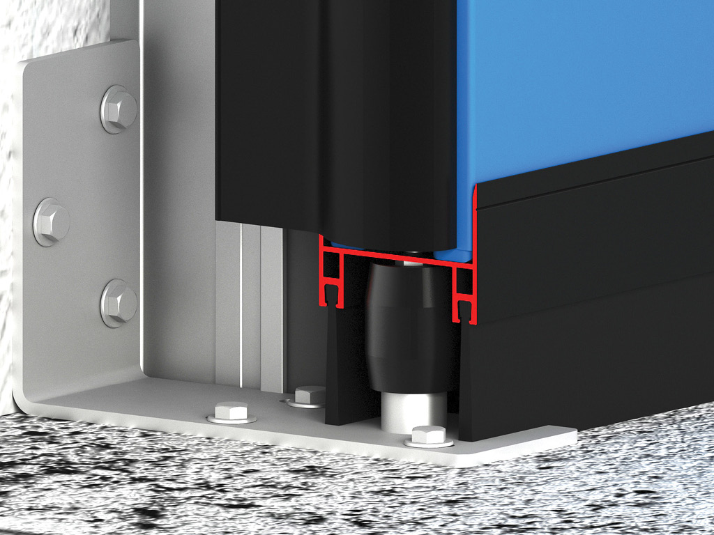 1304ПРОМЫШЛЕННЫЕ ОТКАТНЫЕ ВОРОТА БЕЗ НИЖНЕЙ НАПРАВЛЯЮЩЕЙ