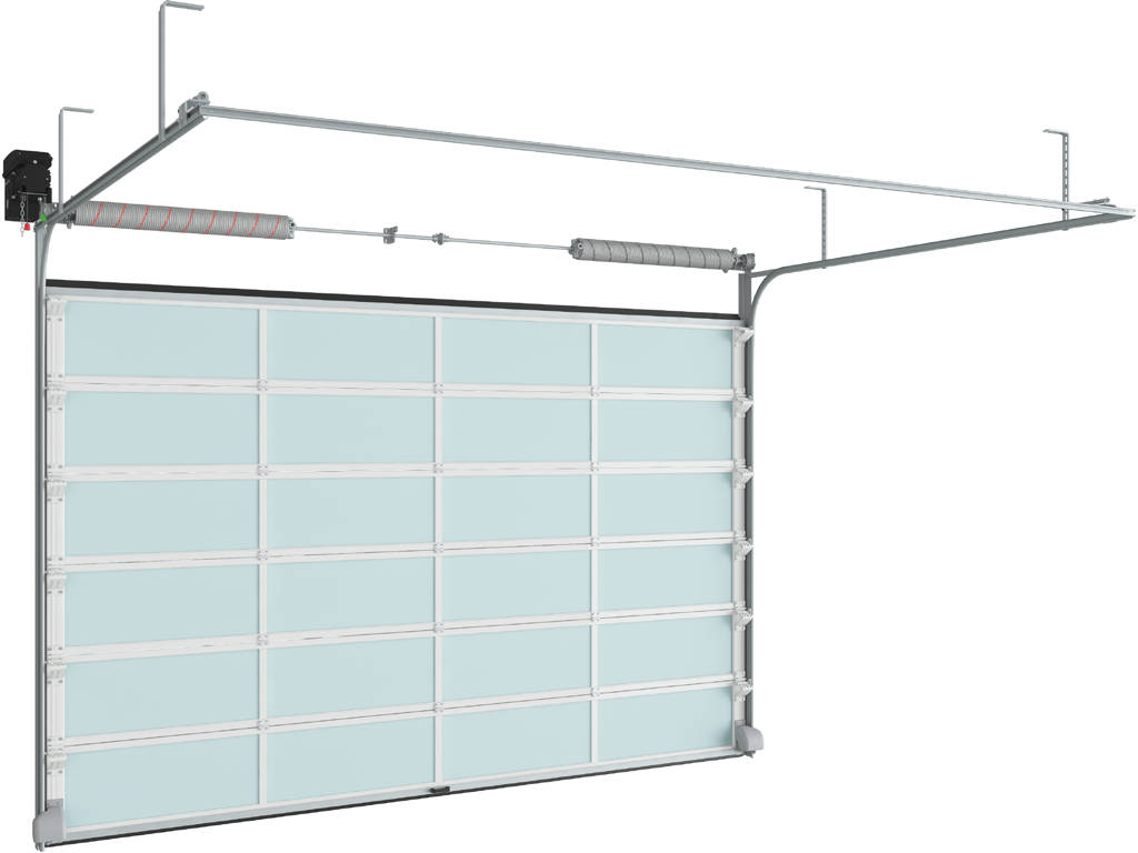 Промышленные панорамные секционные ворота DoorHan