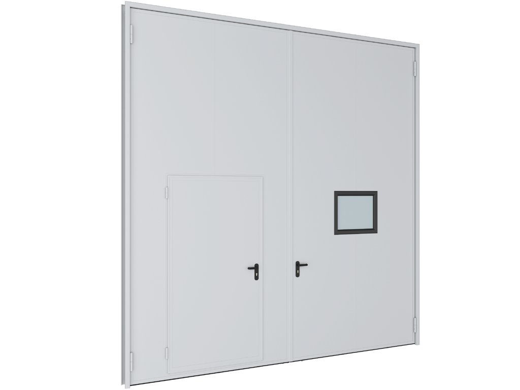 Распашные ворота для зданий DoorHan