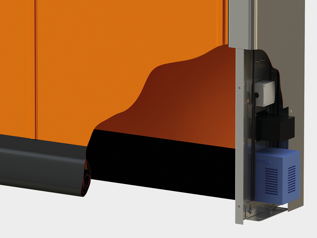 <p>Подогрев пространства между полотнами</p>
